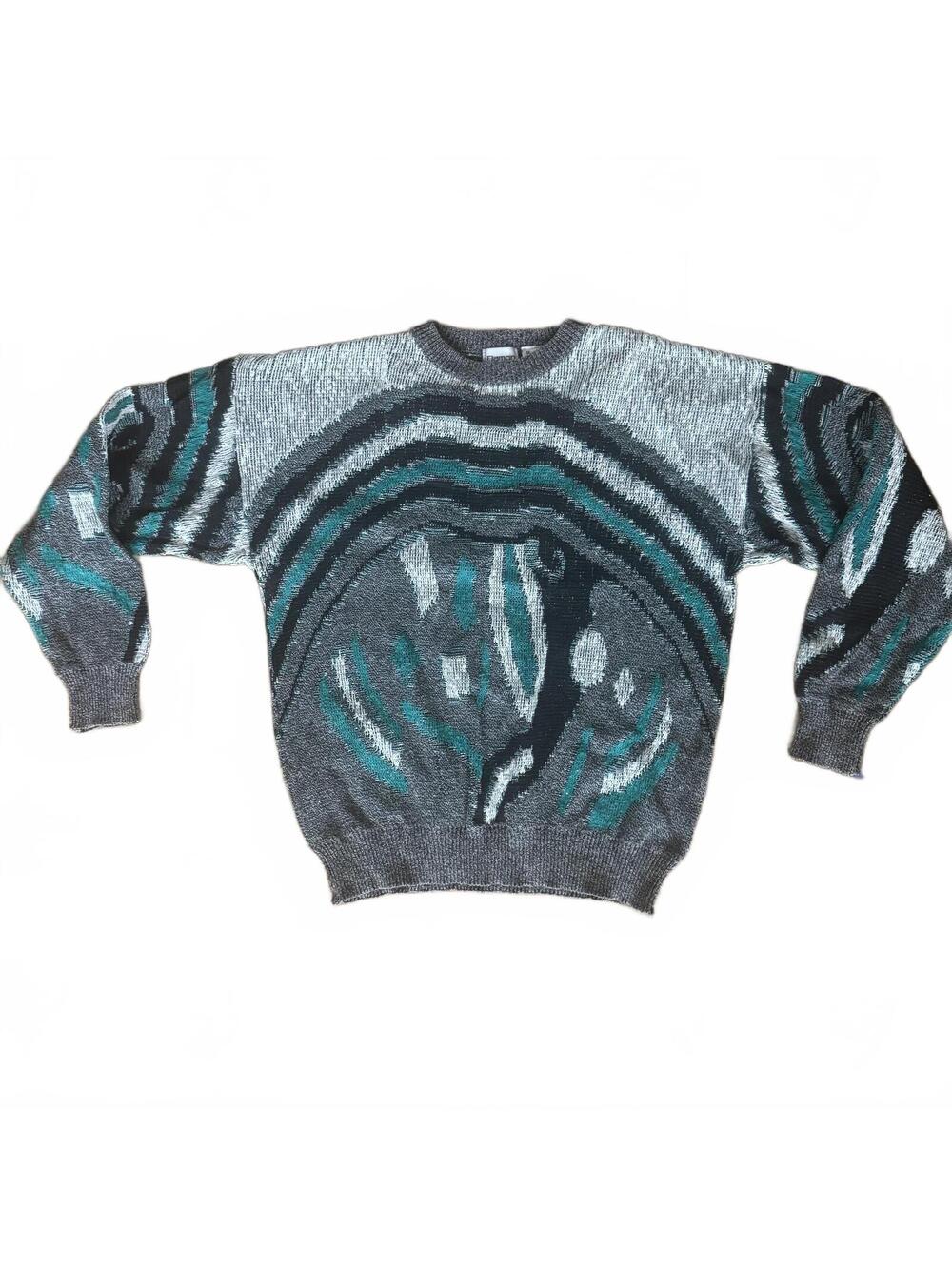 VTG Damon 100% Cotton Abstract Pattern Sweater Medium
